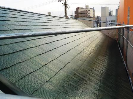 名古屋市北区　一般住宅カラーベスト屋根塗装　施工例